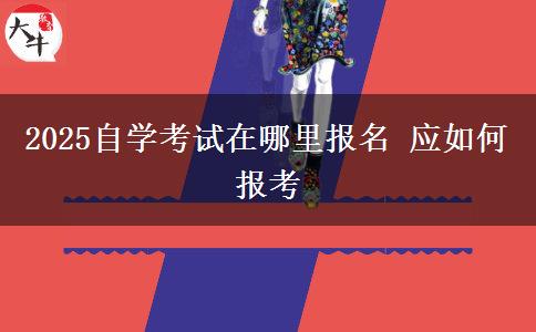 2025自学考试在哪里报名 应如何报考