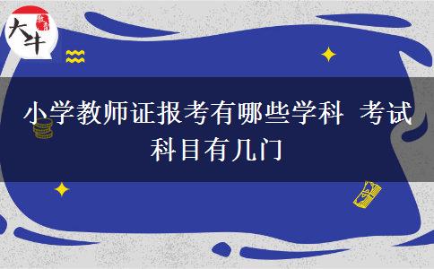 小学教师证报考有哪些学科 考试科目有几门