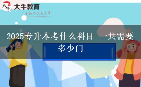 2025专升本考什么科目 一共需要多少门