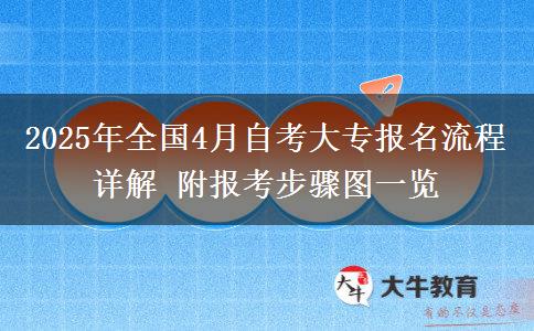 2025年全国4月自考大专报名流程详解 附报考步骤图一览