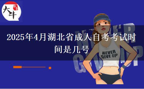 2025年4月湖北省成人自考考试时间是几号