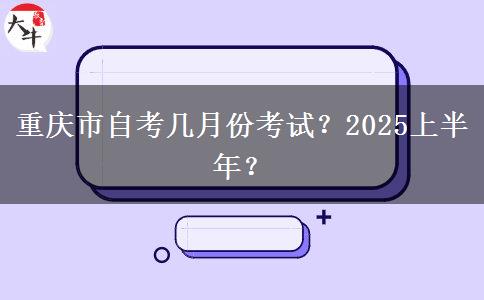 重庆市自考几月份考试？2025上半年？