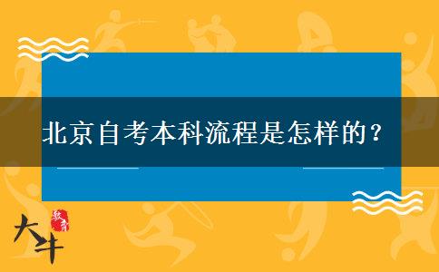 北京自考本科流程是怎样的？