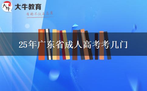 25年广东省成人高考考几门