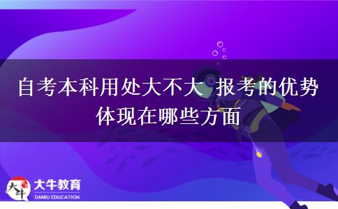 自考本科用处大不大 报考的优势体现在哪些方面