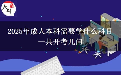 2025年成人本科需要学什么科目 一共开考几门